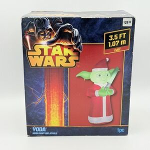 Gemmy Star Wars Yoda Airblown Inflatable 3.5 FT Christmas LED Multicolor Decor